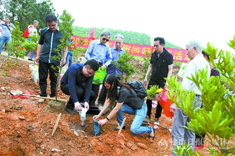 佛山举办骨灰植树活动逾千份骨灰回归自然