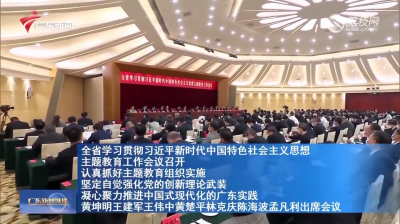 全省學習貫徹習近平新時代中國特色社會主義思想主題教育工作會議召開