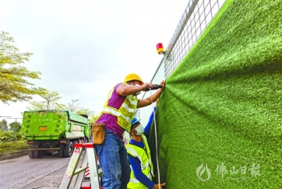 高明滄江南路圍蔽施工一年，改為雙向4車道通行