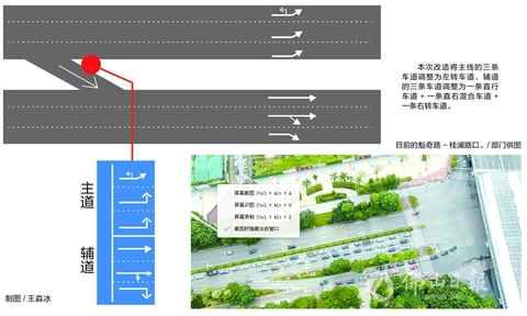 魁奇路-桂瀾路口交通組織新方案本周末啟用