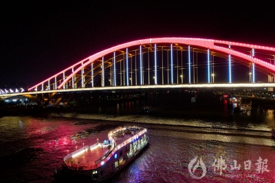 搶先看！東平河夜游禪城段燈景璀璨、大橋“展翼”