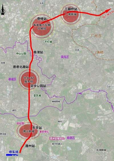 佛穗莞城際鐵路廣州段、佛山段公示征求意見 