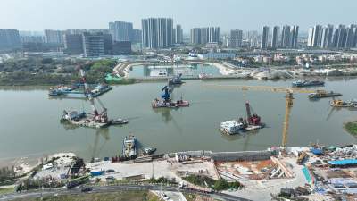 潭洲隧道工程擬下月初進行首節(jié)沉管安裝